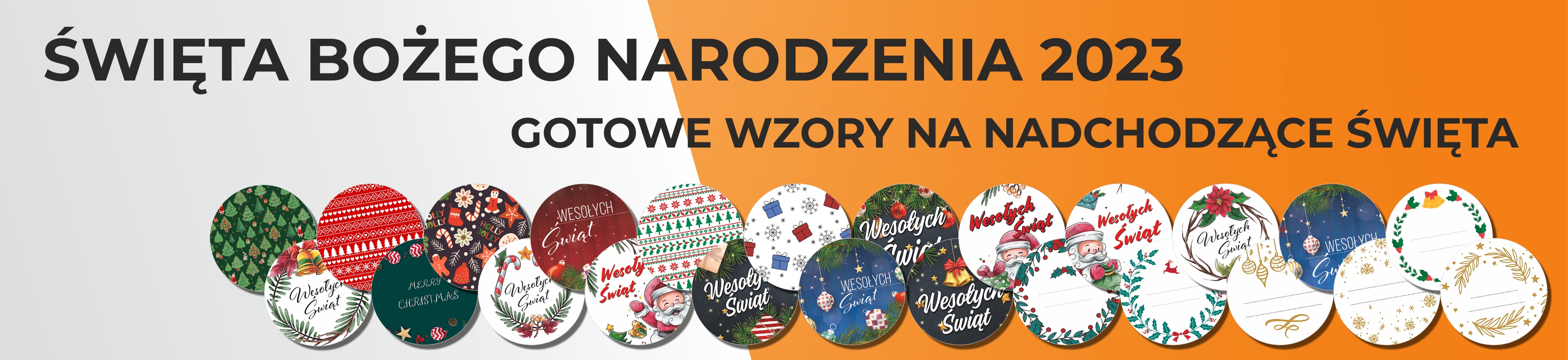 Naklejki na świąteczne paczki